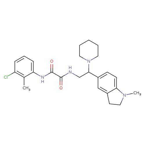 N-(3-chloro-2-methylphenyl)-N'-[2-(1-methyl-2,3-dihydro-1H-indol-5-yl)-2-(piperidin-1-yl)ethyl]ethanediamide
