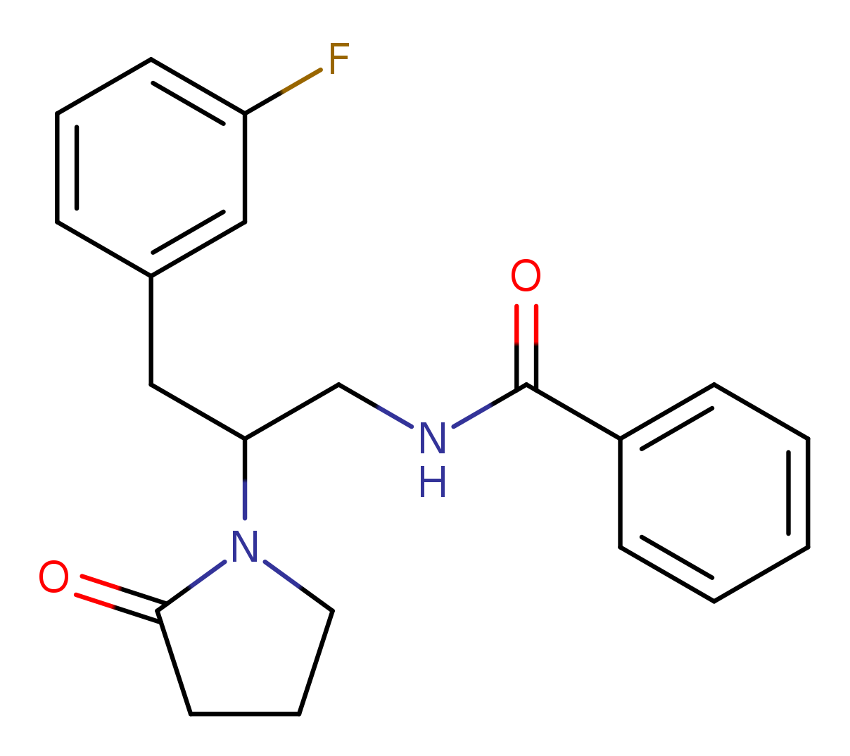 N-[3-(3-fluorophenyl)-2-(2-oxopyrrolidin-1-yl)propyl]benzamide
