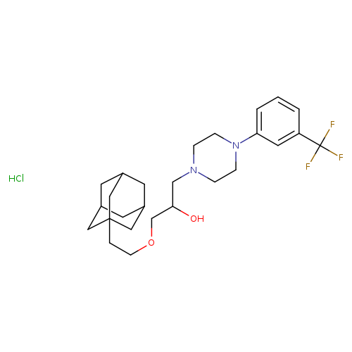 1-[2-(adamantan-1-yl)ethoxy]-3-{4-[3-(trifluoromethyl)phenyl]piperazin-1-yl}propan-2-ol hydrochloride