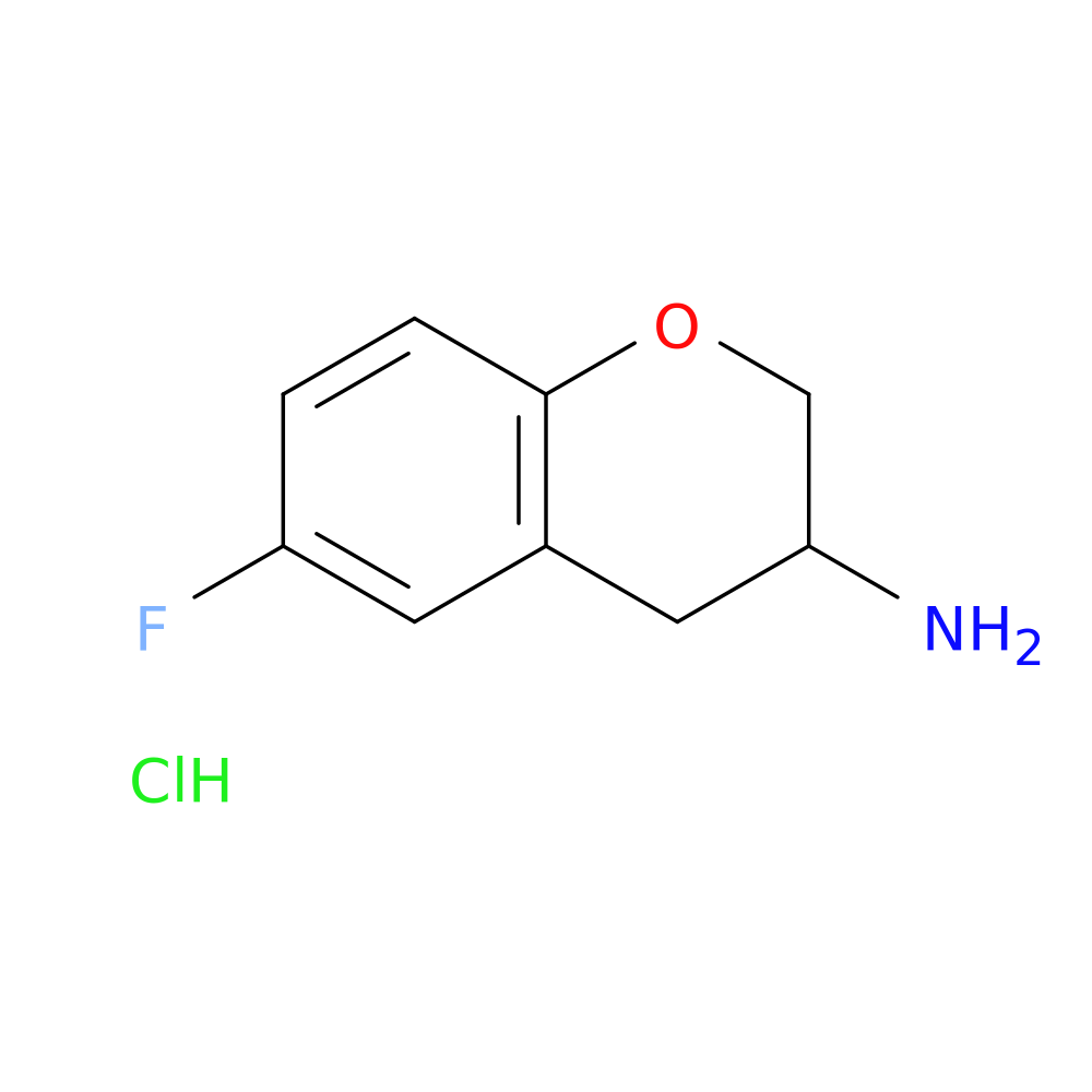 6-fluoro-3,4-dihydro-2H-1-benzopyran-3-amine hydrochloride