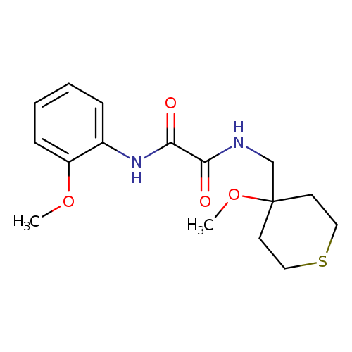 N-(2-methoxyphenyl)-N'-[(4-methoxythian-4-yl)methyl]ethanediamide