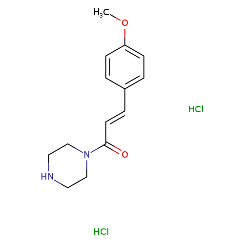 (2E)-3-(4-methoxyphenyl)-1-(piperazin-1-yl)prop-2-en-1-one dihydrochloride