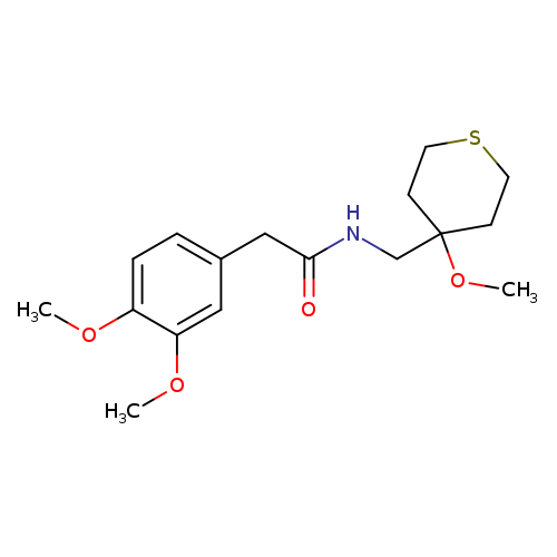 2-(3,4-dimethoxyphenyl)-N-[(4-methoxythian-4-yl)methyl]acetamide