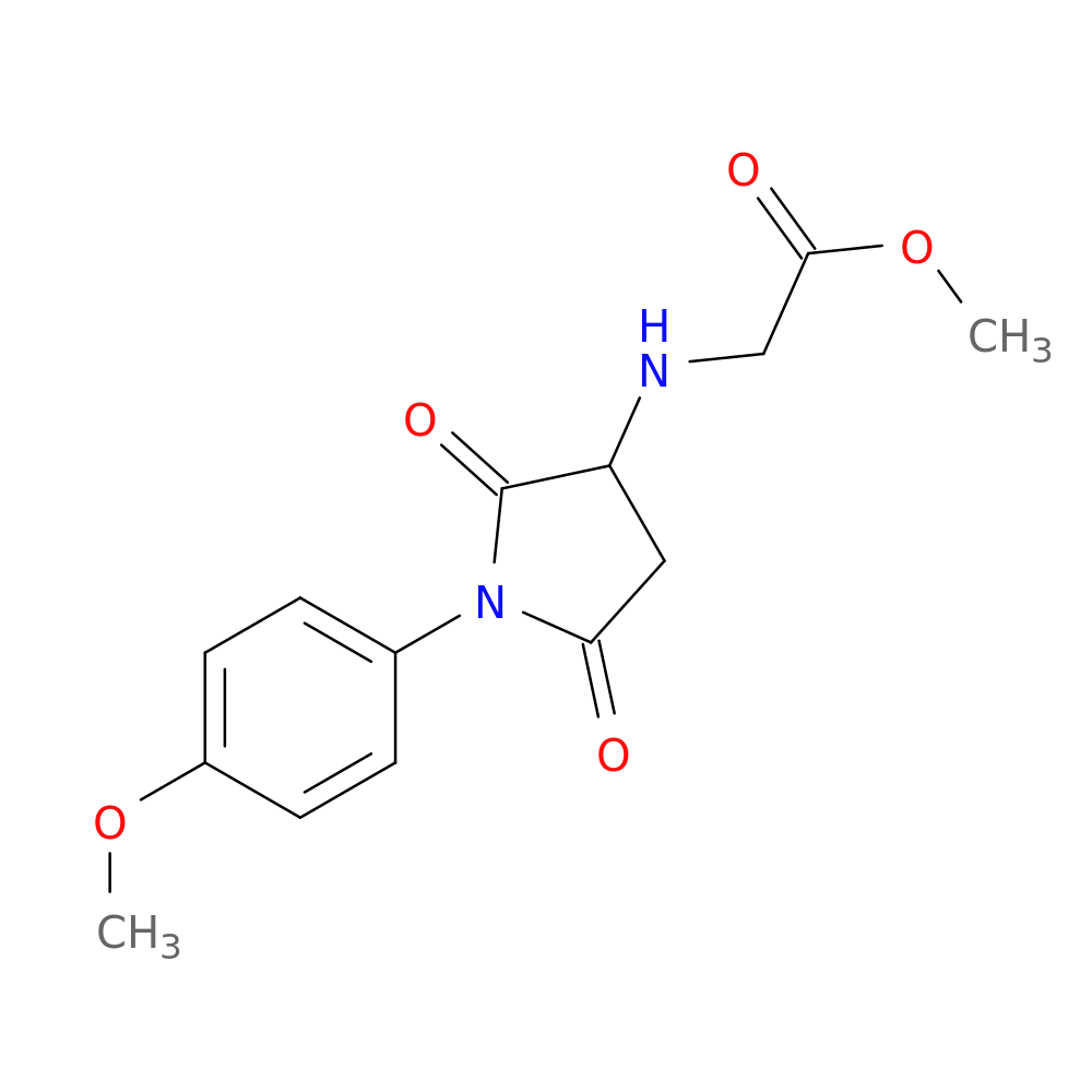 Methyl n-[1-(4-methoxyphenyl)-2,5-dioxopyrrolidin-3-yl]glycinate