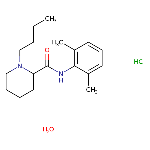 2-Piperidinecarboxamide, 1-butyl-N-(2,6-dimethylphenyl)-,monohydrochloride, monohydrate