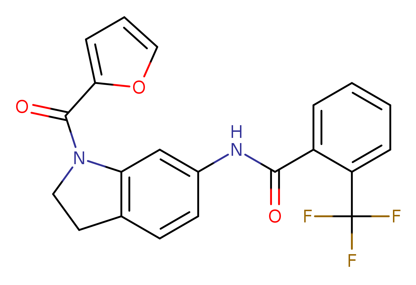 N-[1-(furan-2-carbonyl)-2,3-dihydro-1H-indol-6-yl]-2-(trifluoromethyl)benzamide