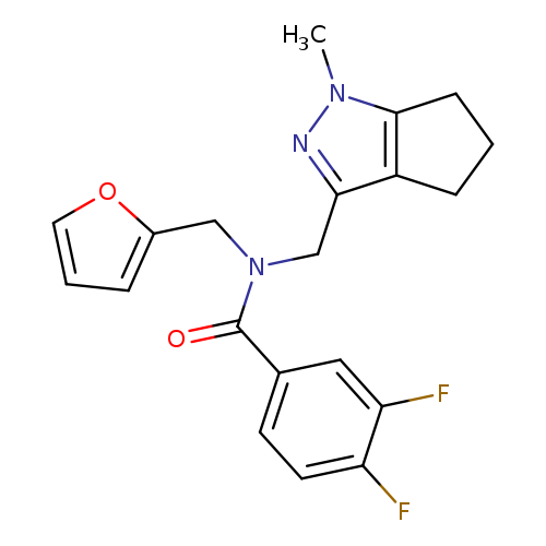 3,4-difluoro-N-[(furan-2-yl)methyl]-N-({1-methyl-1H,4H,5H,6H-cyclopenta[c]pyrazol-3-yl}methyl)benzamide