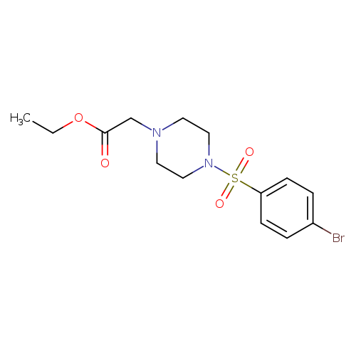 Ethyl 2-(4-(4-bromophenylsulfonyl)piperazinoacetate