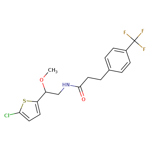 N-[2-(5-chlorothiophen-2-yl)-2-methoxyethyl]-3-[4-(trifluoromethyl)phenyl]propanamide
