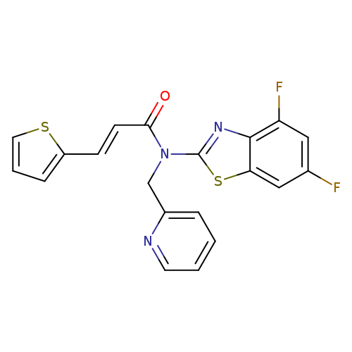 (2E)-N-(4,6-difluoro-1,3-benzothiazol-2-yl)-N-[(pyridin-2-yl)methyl]-3-(thiophen-2-yl)prop-2-enamide
