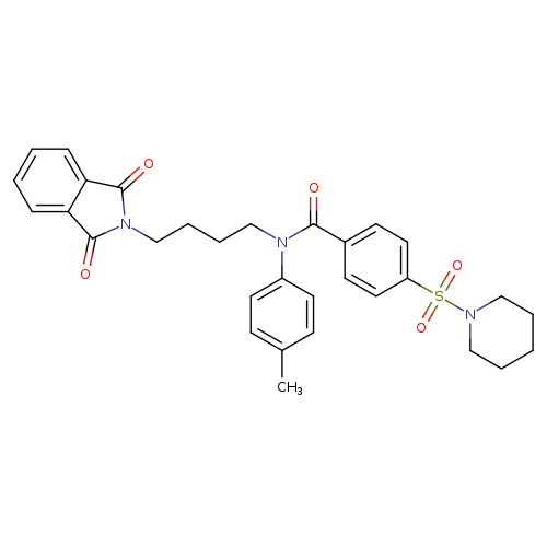 N-[4-(1,3-dioxo-2,3-dihydro-1H-isoindol-2-yl)butyl]-N-(4-methylphenyl)-4-(piperidine-1-sulfonyl)benzamide