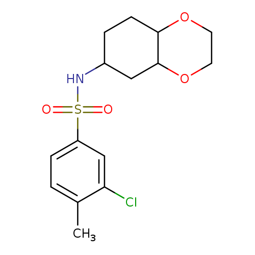 3-chloro-4-methyl-N-(octahydro-1,4-benzodioxin-6-yl)benzene-1-sulfonamide