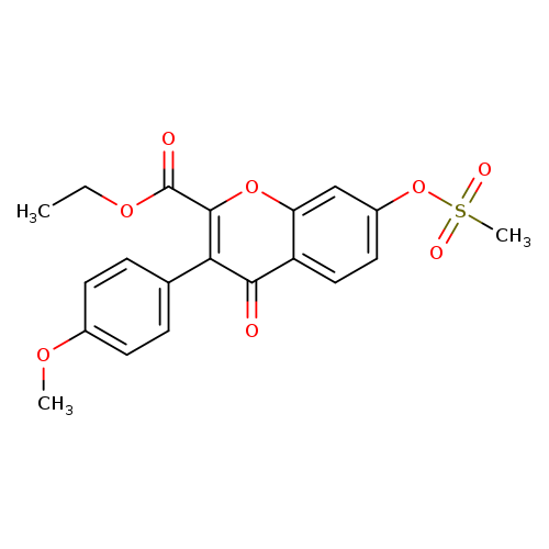 ethyl 7-(methanesulfonyloxy)-3-(4-methoxyphenyl)-4-oxo-4H-chromene-2-carboxylate