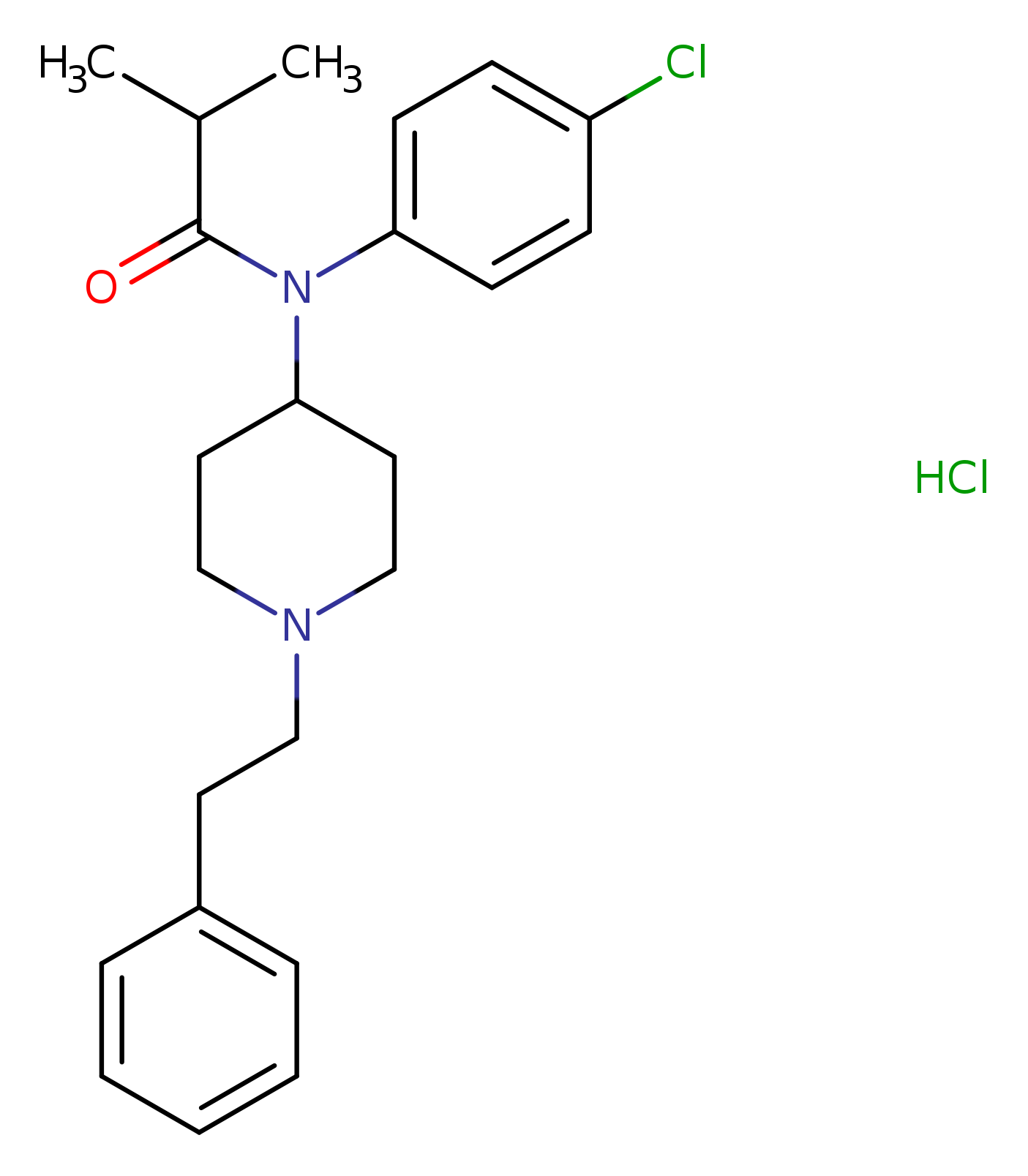 N-(4-chlorophenyl)-2-methyl-N-[1-(2-phenylethyl)-4-piperidinyl]-propanamide,monohydrochloride