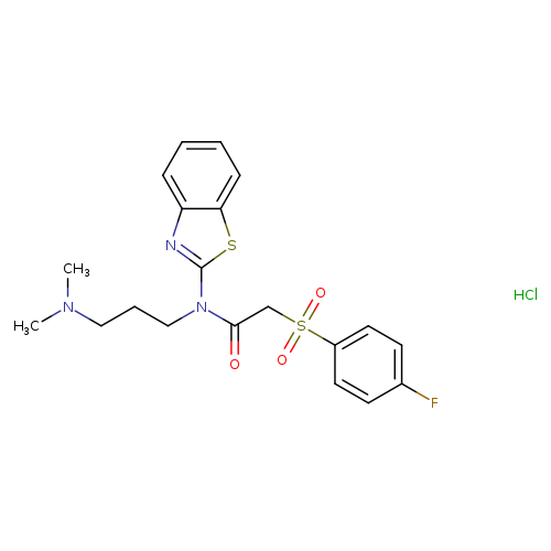 N-(1,3-benzothiazol-2-yl)-N-[3-(dimethylamino)propyl]-2-(4-fluorobenzenesulfonyl)acetamide hydrochloride