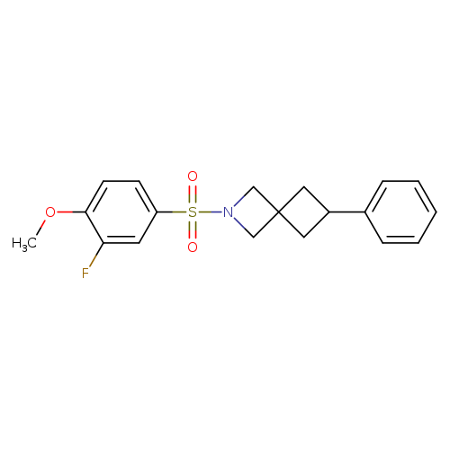 2-(3-fluoro-4-methoxybenzenesulfonyl)-6-phenyl-2-azaspiro[3.3]heptane