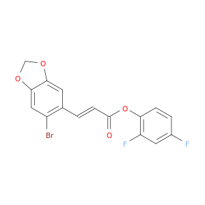 2,4-difluorophenyl (2E)-3-(6-bromo-2H-1,3-benzodioxol-5-yl)prop-2-enoate