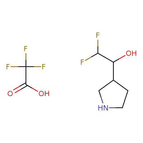 2,2-difluoro-1-(pyrrolidin-3-yl)ethan-1-ol, trifluoroacetic acid
