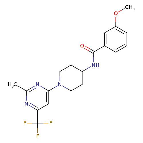 3-methoxy-N-{1-[2-methyl-6-(trifluoromethyl)pyrimidin-4-yl]piperidin-4-yl}benzamide