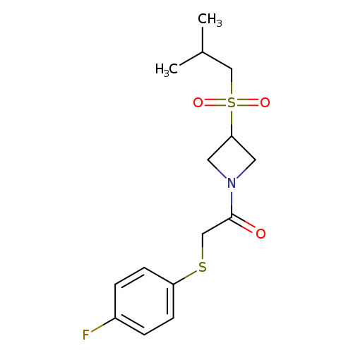 2-[(4-fluorophenyl)sulfanyl]-1-[3-(2-methylpropanesulfonyl)azetidin-1-yl]ethan-1-one