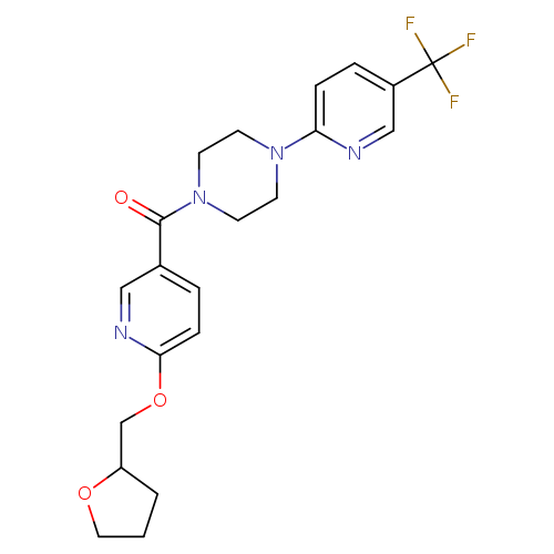 1-{6-[(oxolan-2-yl)methoxy]pyridine-3-carbonyl}-4-[5-(trifluoromethyl)pyridin-2-yl]piperazine