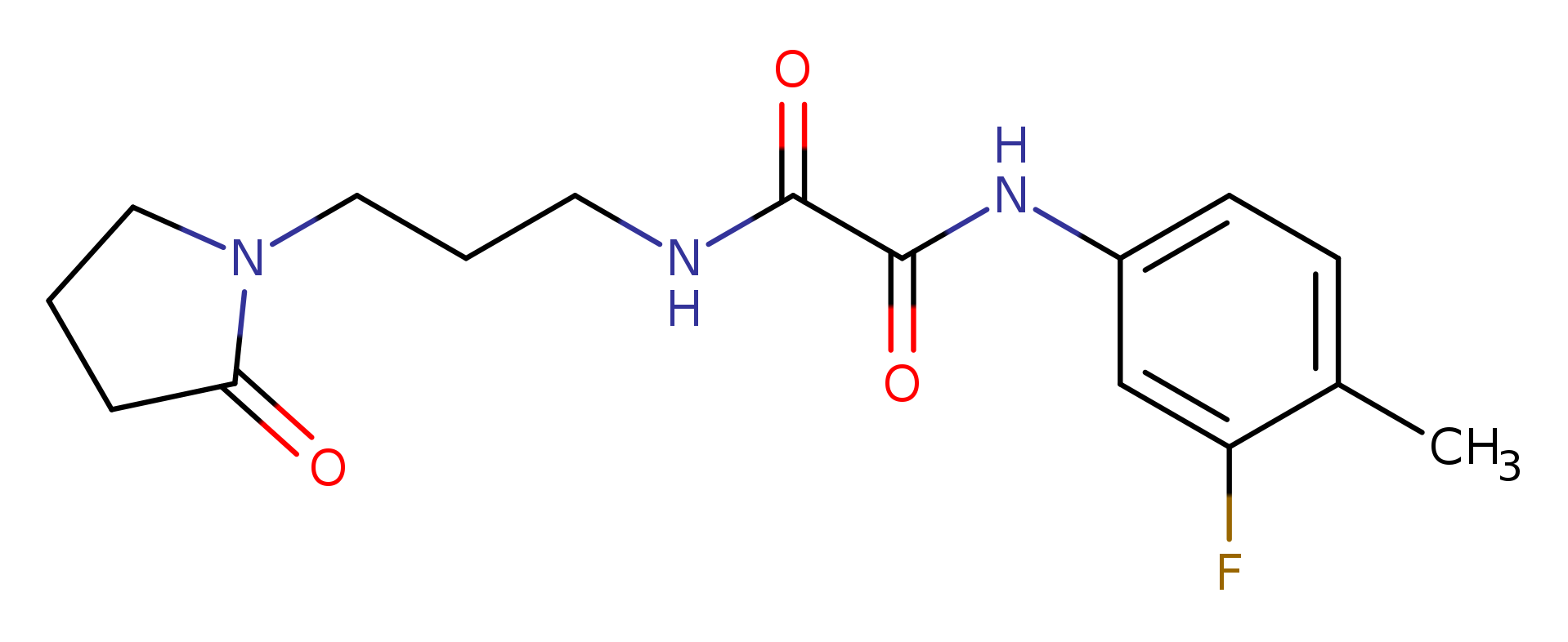 N'-(3-fluoro-4-methylphenyl)-N-[3-(2-oxopyrrolidin-1-yl)propyl]ethanediamide