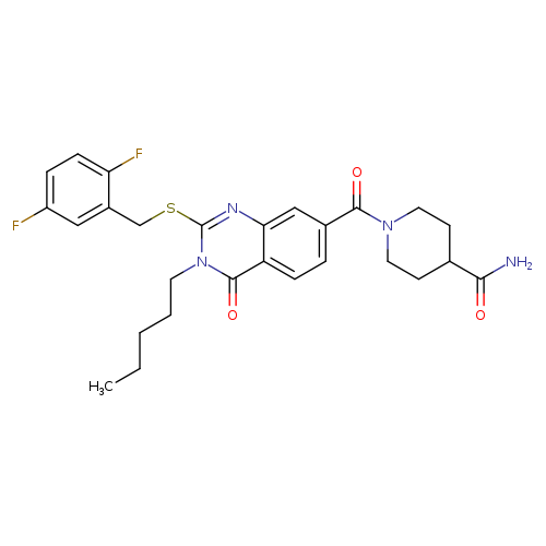 1-(2-{[(2,5-difluorophenyl)methyl]sulfanyl}-4-oxo-3-pentyl-3,4-dihydroquinazoline-7-carbonyl)piperidine-4-carboxamide