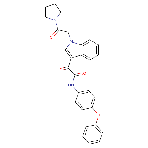 2-oxo-2-{1-[2-oxo-2-(pyrrolidin-1-yl)ethyl]-1H-indol-3-yl}-N-(4-phenoxyphenyl)acetamide
