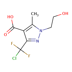 3-(chlorodifluoromethyl)-1-(2-hydroxyethyl)-5-methyl-1H-pyrazole-4-carboxylic acid