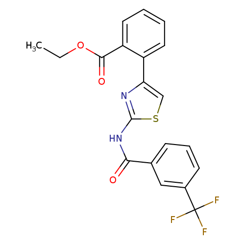 ethyl 2-{2-[3-(trifluoromethyl)benzamido]-1,3-thiazol-4-yl}benzoate