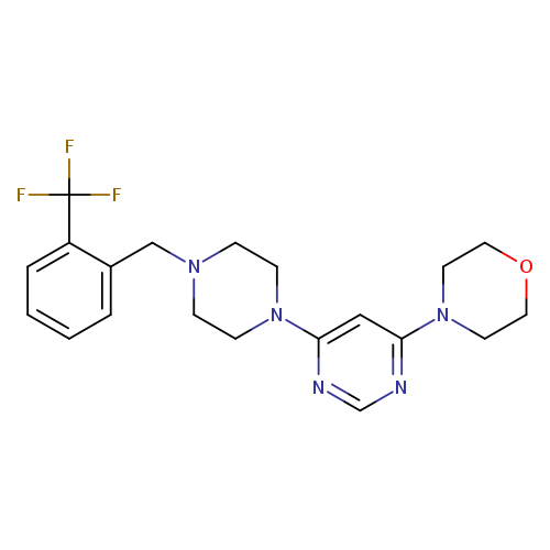 4-[6-(4-{[2-(trifluoromethyl)phenyl]methyl}piperazin-1-yl)pyrimidin-4-yl]morpholine