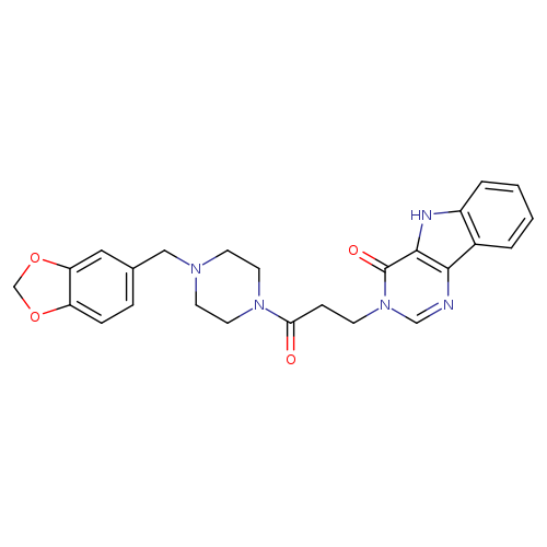 3-(3-{4-[(2H-1,3-benzodioxol-5-yl)methyl]piperazin-1-yl}-3-oxopropyl)-3H,4H,5H-pyrimido[5,4-b]indol-4-one
