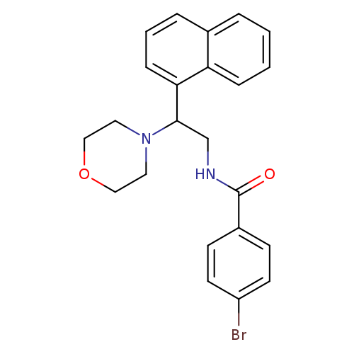 4-bromo-N-[2-(morpholin-4-yl)-2-(naphthalen-1-yl)ethyl]benzamide