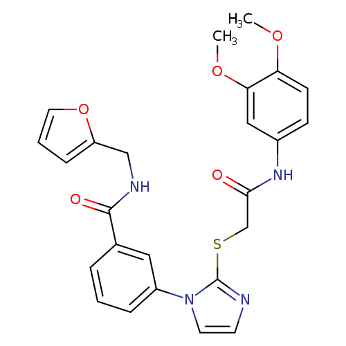3-[2-({[(3,4-dimethoxyphenyl)carbamoyl]methyl}sulfanyl)-1H-imidazol-1-yl]-N-[(furan-2-yl)methyl]benzamide