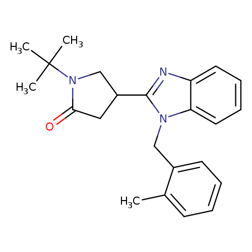 1-tert-butyl-4-{1-[(2-methylphenyl)methyl]-1H-1,3-benzodiazol-2-yl}pyrrolidin-2-one