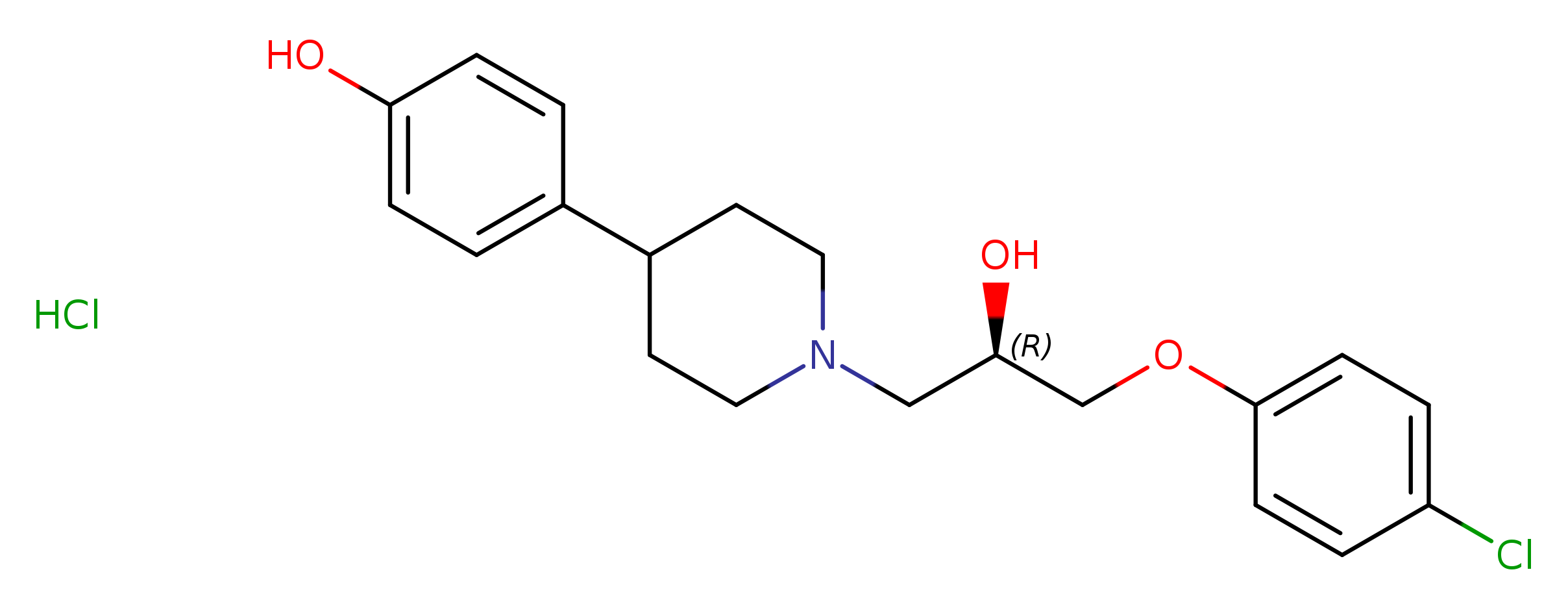 4-{1-[(2R)-3-(4-chlorophenoxy)-2-hydroxypropyl]piperidin-4-yl}phenol hydrochloride