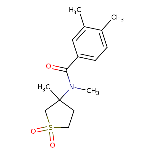 N,3,4-trimethyl-N-(3-methyl-1,1-dioxo-1lambda6-thiolan-3-yl)benzamide