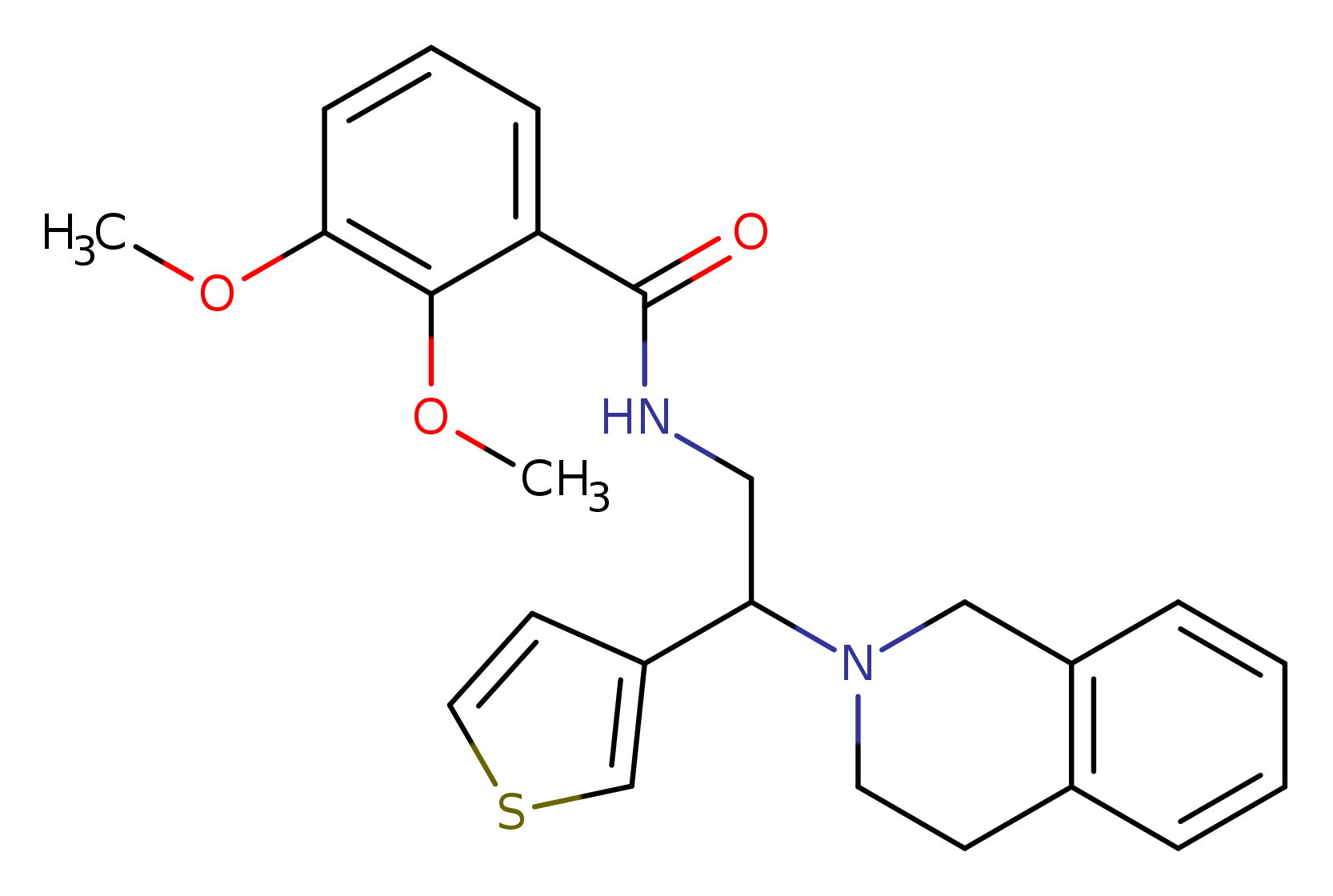 2,3-dimethoxy-N-[2-(1,2,3,4-tetrahydroisoquinolin-2-yl)-2-(thiophen-3-yl)ethyl]benzamide
