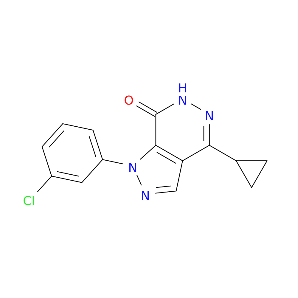 1-(3-CHLOROPHENYL)-4-CYCLOPROPYL-1,6-DIHYDRO-7H-PYRAZOLO[3,4-D]PYRIDAZIN-+