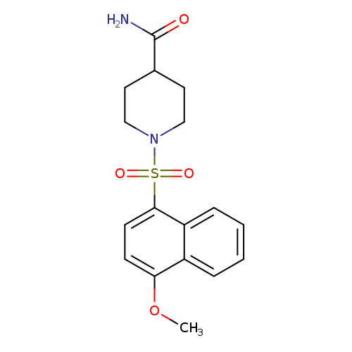 1-[(4-methoxynaphthalen-1-yl)sulfonyl]piperidine-4-carboxamide
