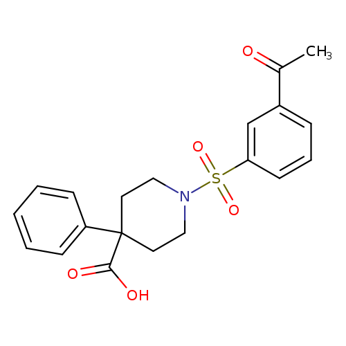 1-(3-acetylbenzenesulfonyl)-4-phenylpiperidine-4-carboxylic acid
