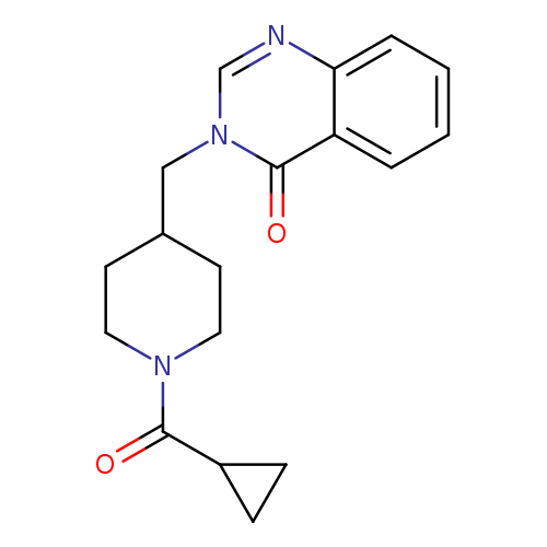 3-[(1-cyclopropanecarbonylpiperidin-4-yl)methyl]-3,4-dihydroquinazolin-4-one