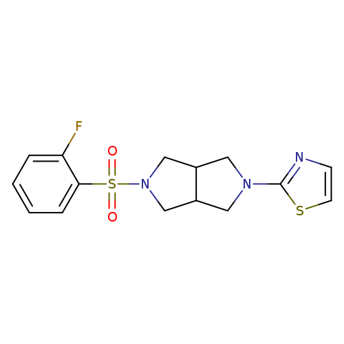 2-[5-(2-fluorobenzenesulfonyl)-octahydropyrrolo[3,4-c]pyrrol-2-yl]-1,3-thiazole