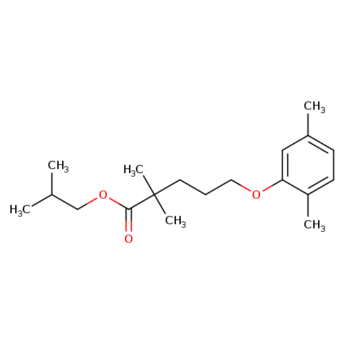 Pentanoic acid, 5-(2,5-dimethylphenoxy)-2,2-dimethyl-, 2-methylpropyl ester