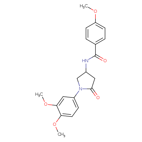 N-[1-(3,4-dimethoxyphenyl)-5-oxopyrrolidin-3-yl]-4-methoxybenzamide