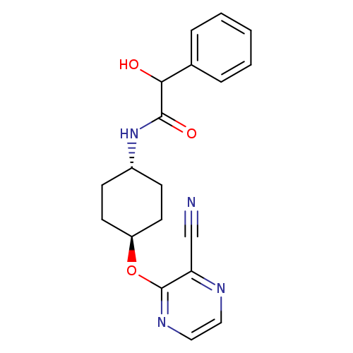 2-hydroxy-2-phenyl-N-[(1r,4r)-4-[(3-cyanopyrazin-2-yl)oxy]cyclohexyl]acetamide