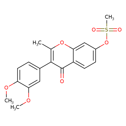 3-(3,4-dimethoxyphenyl)-2-methyl-4-oxo-4H-chromen-7-yl methanesulfonate