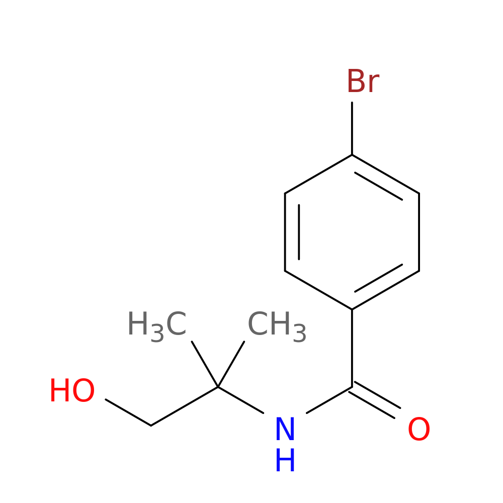 4-BROMO-N-(1-HYDROXY-2-METHYLPROPAN-2-YL)BENZAMIDE