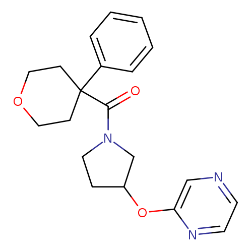2-{[1-(4-phenyloxane-4-carbonyl)pyrrolidin-3-yl]oxy}pyrazine