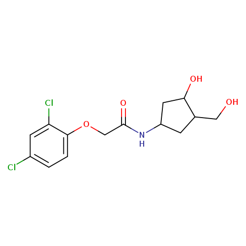 2-(2,4-dichlorophenoxy)-N-[3-hydroxy-4-(hydroxymethyl)cyclopentyl]acetamide